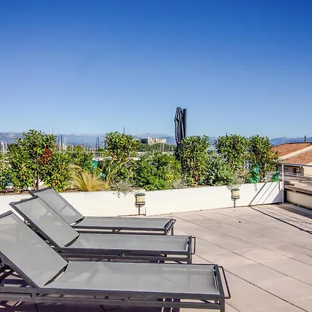 Mistral - 3 Chambres, Piscine, Rooftop, Climatisation Et Parking Апартаменти Антіб